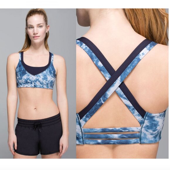 lululemon athletica Other - LULULEMON On Your Way Bra blue tie dye